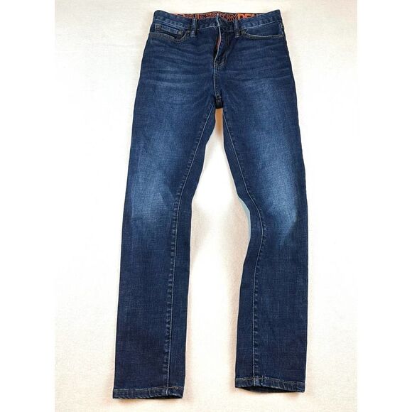 Superdry Travis‎ 02 Skinny Stretch Dark Blue Denim Jeans Mens W 30 L 32 Read - Picture 1 of 12